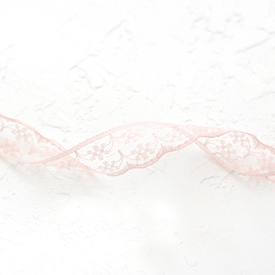 Lace ribbon / 2 metres, 2 cm / Light Pink - 1