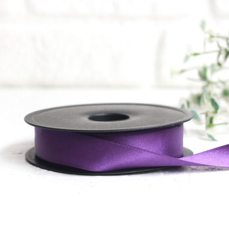 Purple satin ribbon, 25 mm / 10 metres - Bimotif