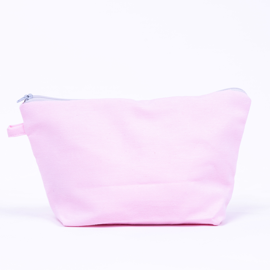 Light pink make-up bag in water and stain resistant Duck fabric - 1