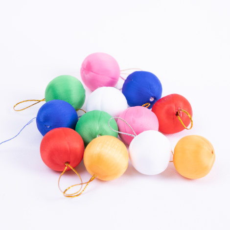 Christmas ornament, 12 Colorful decorative balls / 5 pcs - Bimotif (1)
