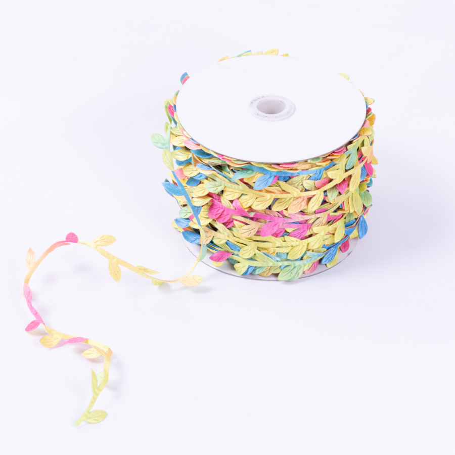 Decorative mixed colour leaf ribbon / 2 metres - 2