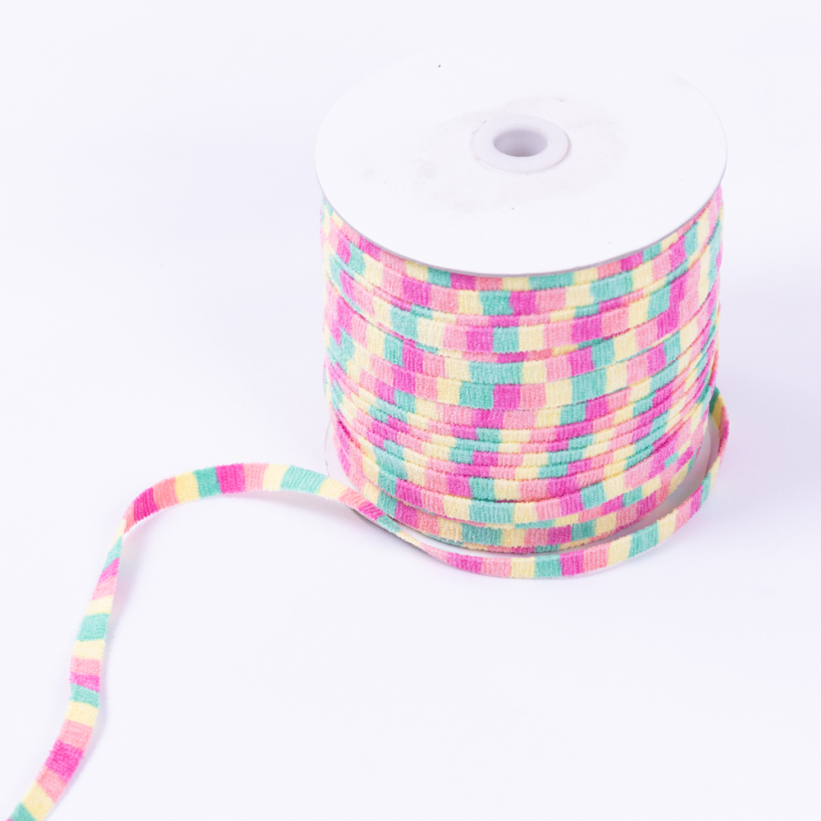 Mixed colour block Towel fabric tape, 1 cm / 5 metres - 1