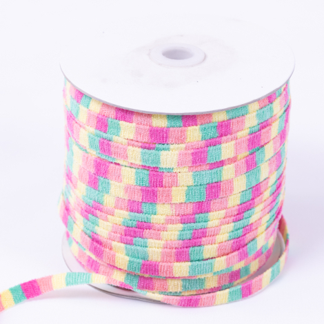 Mixed colour block Towel fabric tape, 1 cm / 5 metres - 2