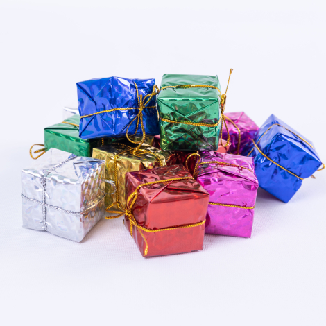 12 colour hologram tiny christmas gift boxes / 1 piece - Bimotif