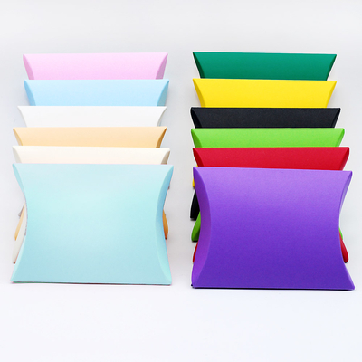 Pillow shaped kraft box coloured, 5 pcs / White (Small) - 1