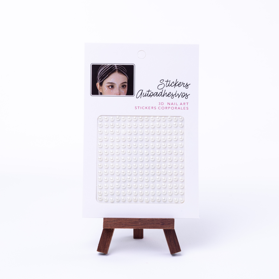 Face and body sticker with pearls / make-up stone / 1 box - 1