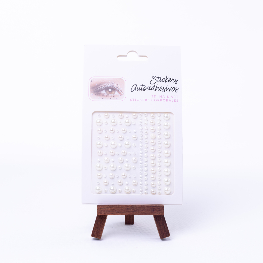 Face and body sticker with mixed pearls / make-up stone / 1 box - 1