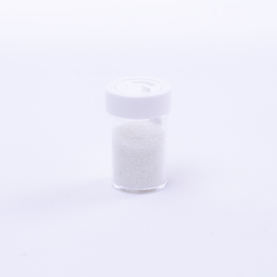 Micro powder glitter, white / 3 pcs - 1