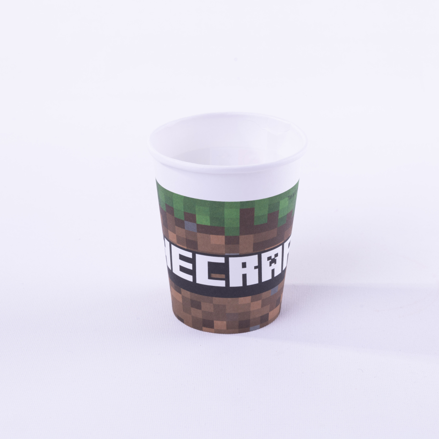 Minecraft themed cardboard cup / 4 pcs - 1