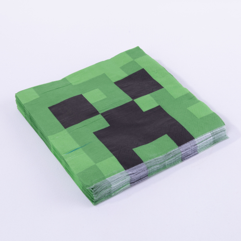 Minecraft themed napkin, 33x33 cm / 4 pcs - Bimotif