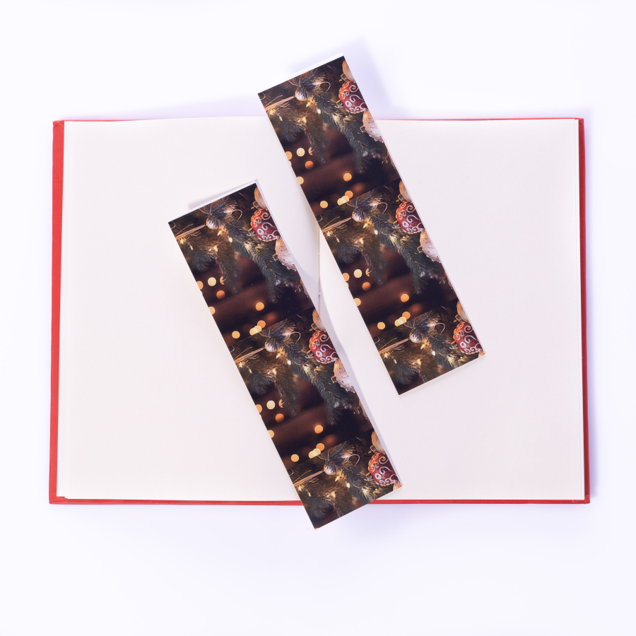 Illuminated pine tree ornament themed bookmark set / 5 pcs - 1