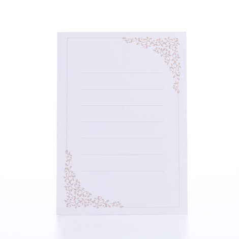 Wedding and invitation card, note can be written on the back, white floral table, 12x17 cm / 25 pcs - 2