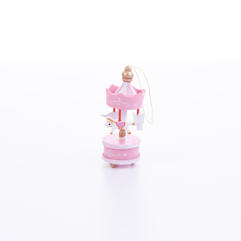 Christmas ornament carousel, 8.5 cm, Pink / 3 pcs - Bimotif