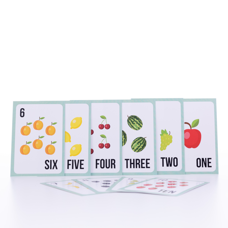 English 10 digit learning set with Colorful fruit / 5 pcs - 1