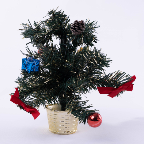 Christmas pine tree with gift ornaments, 30 cm / 1 piece - Bimotif