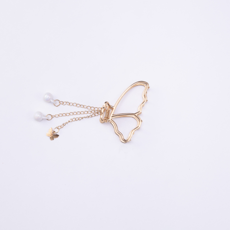 Butterfly clasp, Gold / 1 piece - Bimotif
