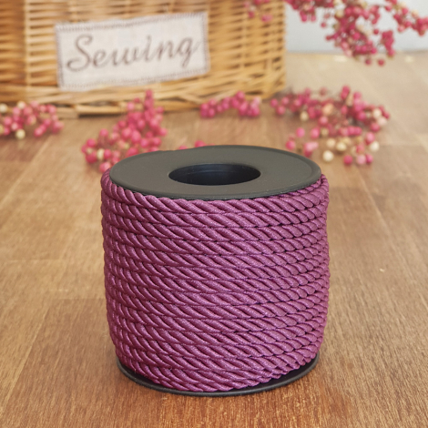 Purple cord, 4 mm / 10 metres - Bimotif