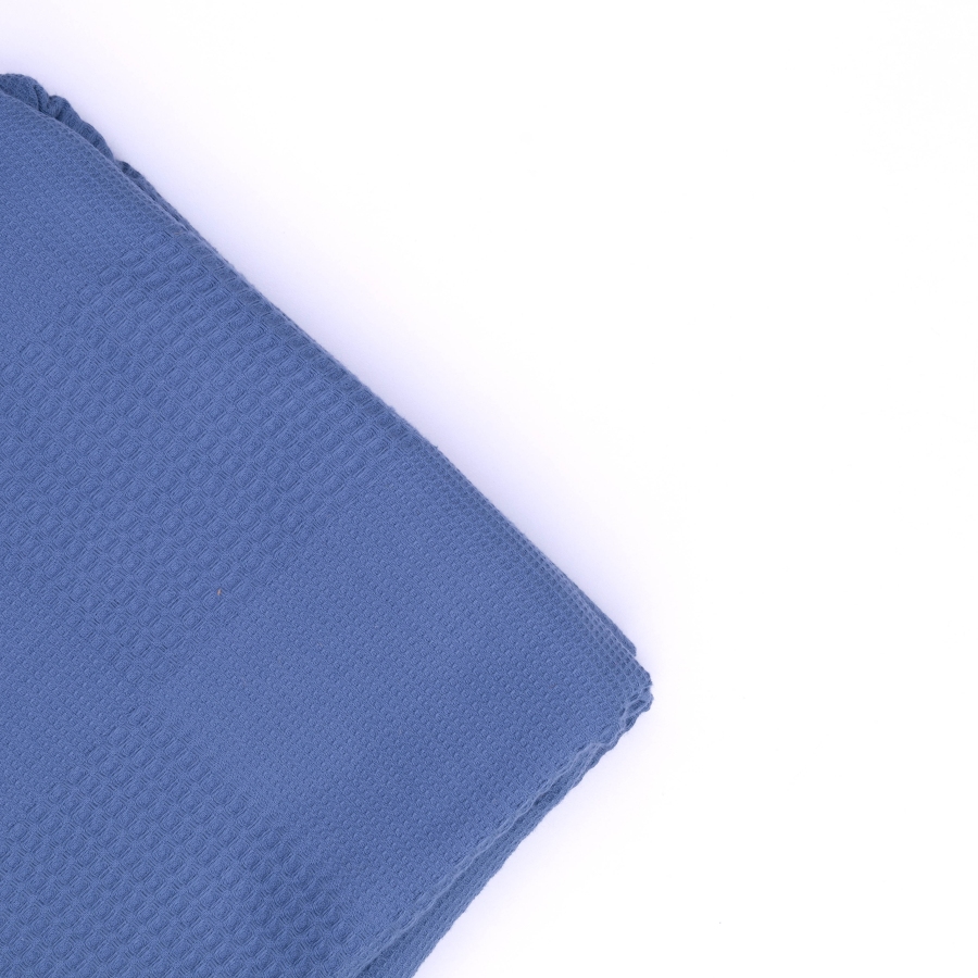 Pique baby blanket, 110x110 cm / Blue - 1