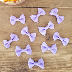 Lilac grosgrain bow, 4 cm / 6 pcs - Bimotif