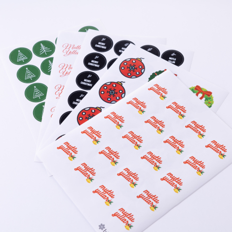 14 pcs mixed sticker christmas set / 1 piece - Bimotif (1)