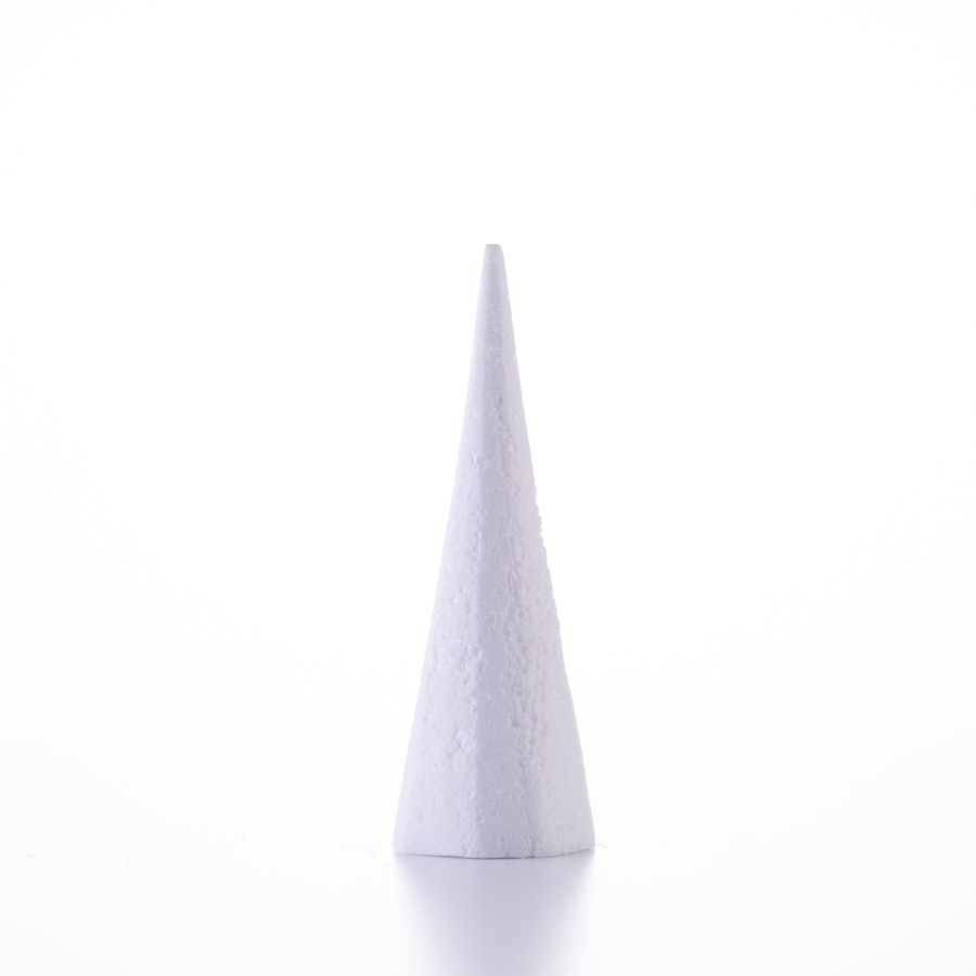 Foam white cone, 20 cm / 1 piece - 1