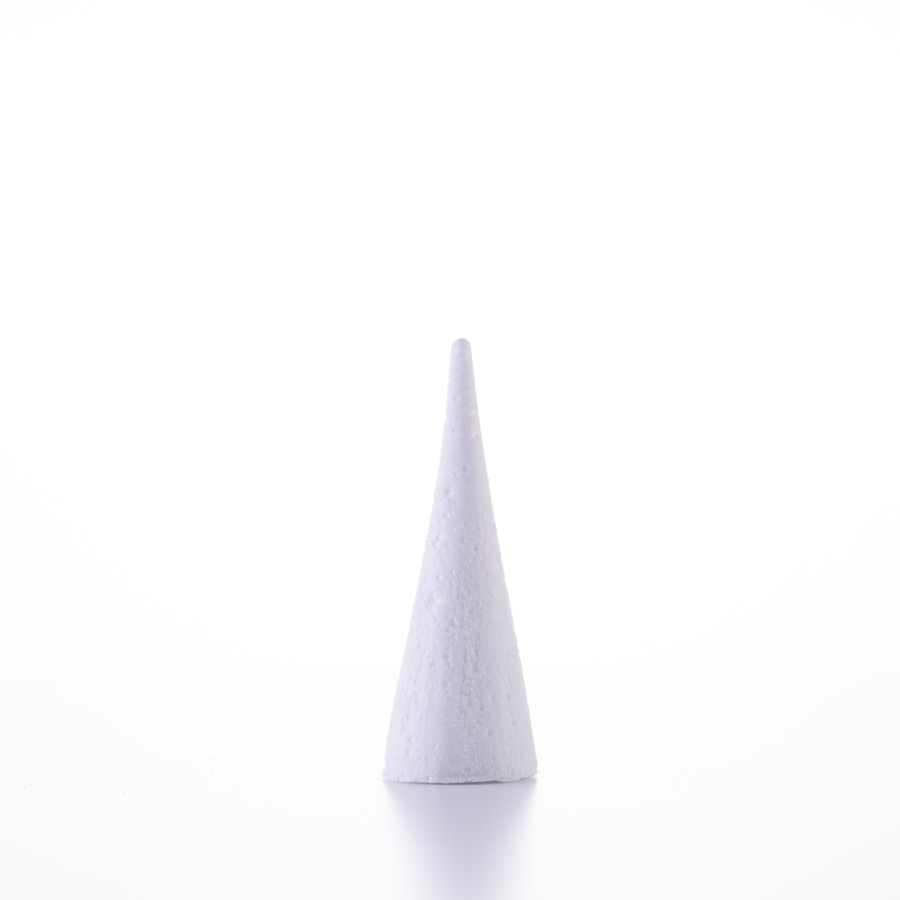 Foam white cone, 16 cm / 10 pcs - 1