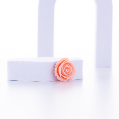 Peach color decorative mini roses / 2 pcs - Bimotif