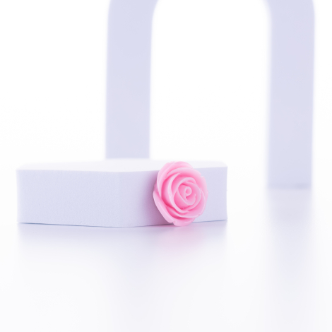 Pink decorative mini roses / 2 pcs - 2