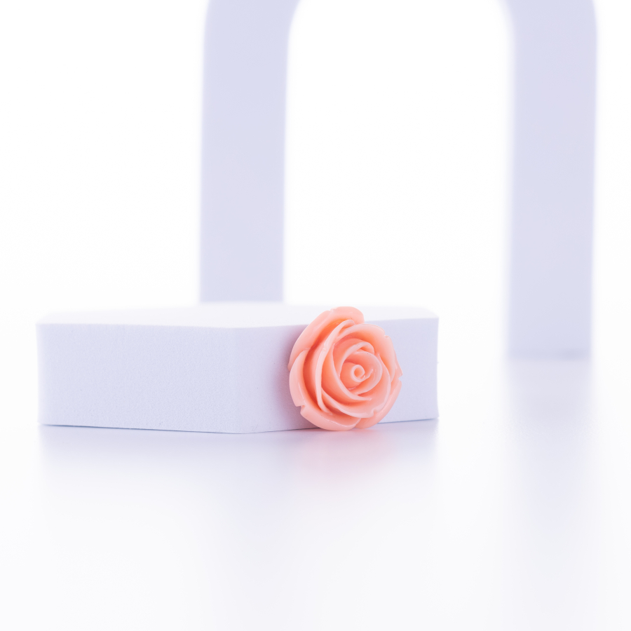 Peach color decorative mini roses / 5 pcs - 1