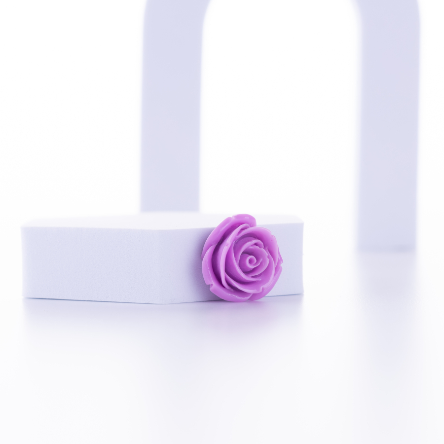 Purple decorative mini roses / 5 pcs - 1