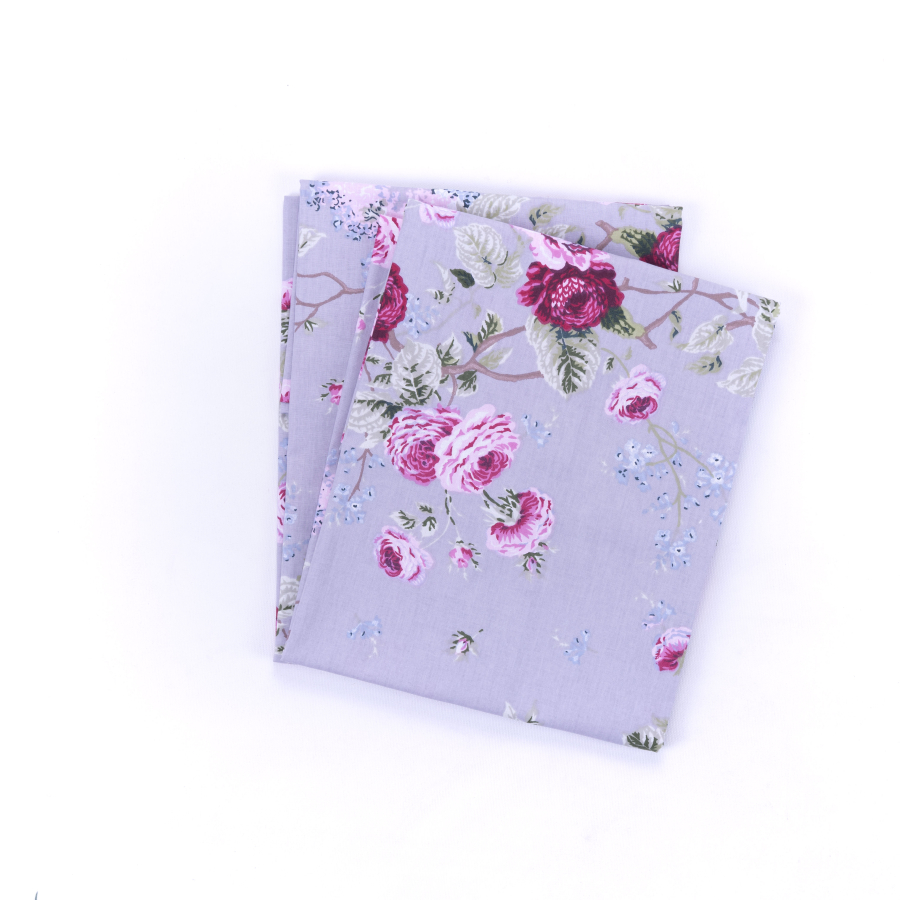 Rose patterned 2 pcs pillowcase, 50x70 cm / grey / 2 pcs - 1