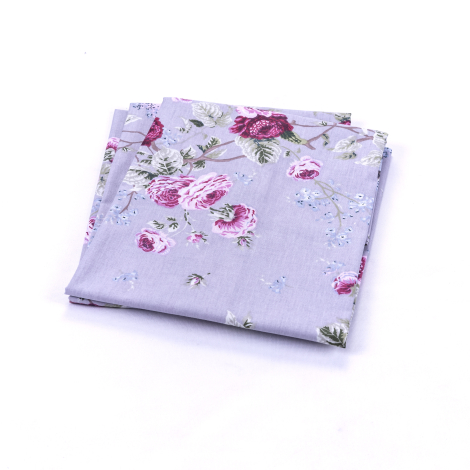 Rose patterned 2 pcs pillowcase, 50x70 cm / grey / 2 pcs - 2