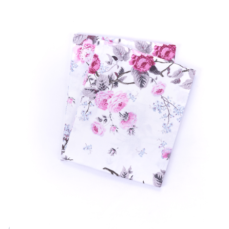 Rose patterned 2 pcs pillowcase, 50x70 cm / off-white / 2 pcs - Bimotif (1)