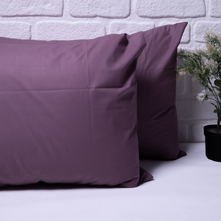 Damson color 2 pcs pillowcase, 50x70 cm / 2 pcs - 1