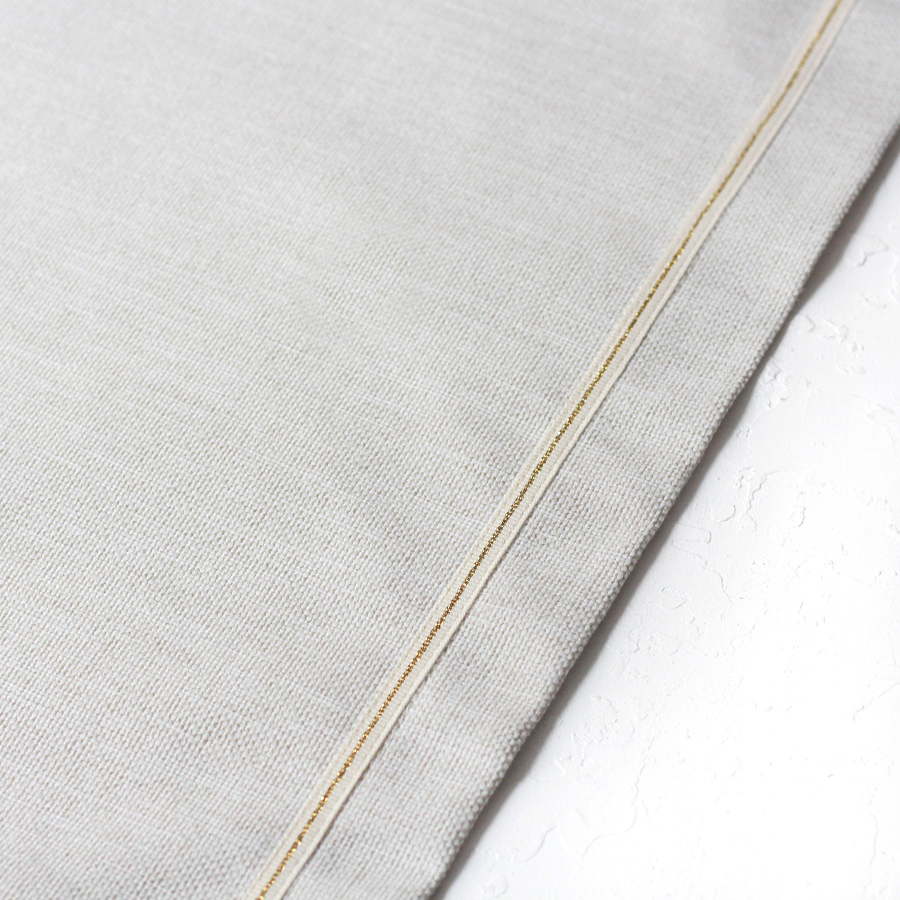 Poly-linen runner with gold glitter stripes, natural / 45x150 cm / 10 pcs - 2