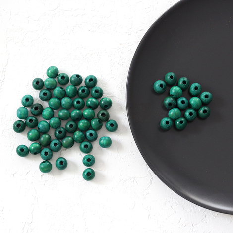 Wooden bead, night / 100 gr. (Green) - Bimotif