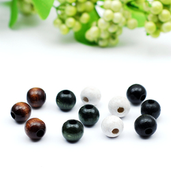 Wooden beads, gothic / 100 gr. (White) - Bimotif (1)