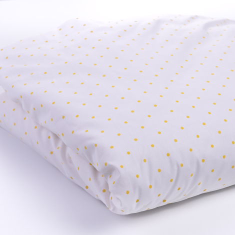 100% cotton baby duvet cover set, 100x150 cm / Yellow polka dots - 3