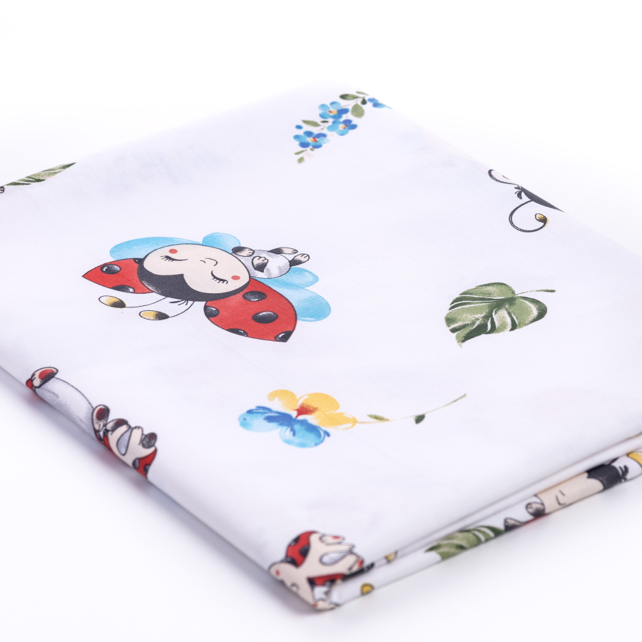 100% cotton baby duvet cover set, 100x150 cm / Ladybug - 2