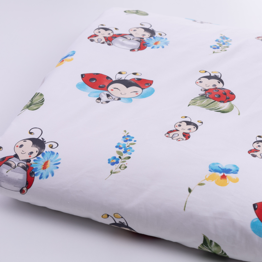100% cotton baby duvet cover set, 100x150 cm / Ladybug - 3