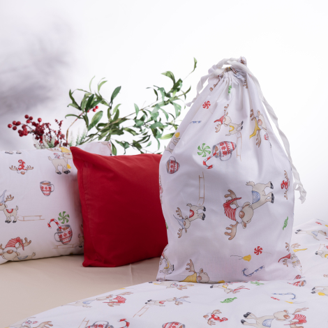 100% cotton baby duvet cover set, 100x150 cm / New Year Deer - Bimotif (1)