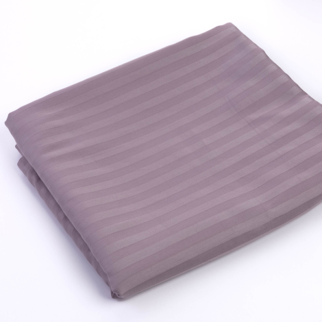 Double cotton sateen, Mink color, self-striped duvet cover set, 220x240 cm - 3