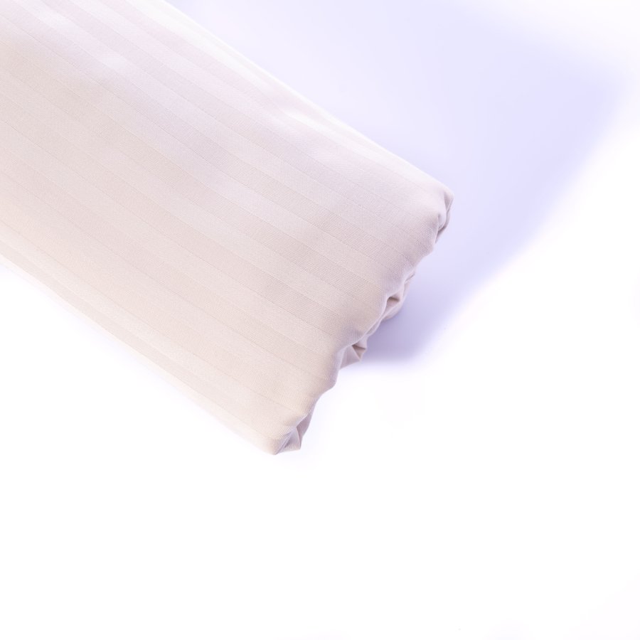 Double cotton sateen, cream, self-striped duvet cover, 220x240 cm - 3