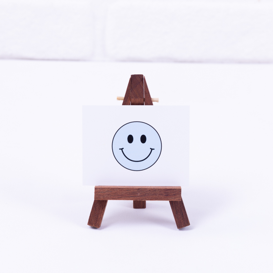 Smile mini note and greeting card, light blue 6.5 x 8.5 cm / 50 pieces - 1