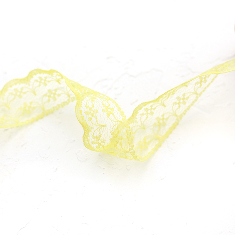 Lace ribbon / 5 meters, 2 cm / Yellow - Bimotif