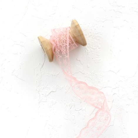 Lace ribbon / 5 meters, 2 cm / Peach Color - Bimotif (1)