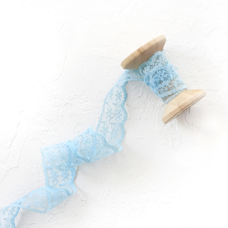 Lace trimming / 2 meters, 2 cm wide / Blue - 3