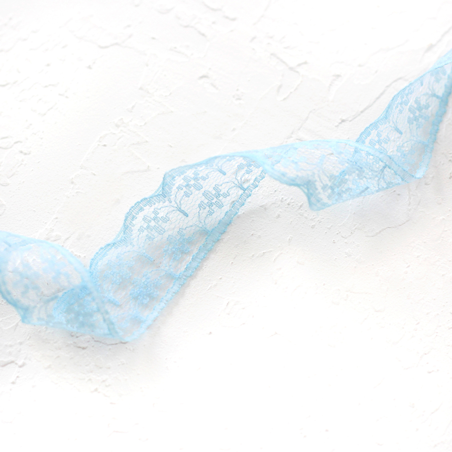 Lace trimming / 2 meters, 2 cm wide / Blue - 1