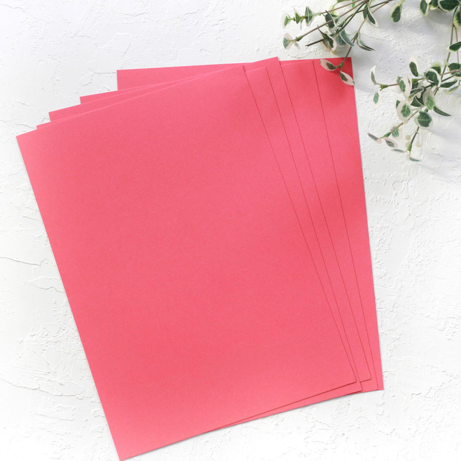 5 pieces of A4 size colored cardboard, dark pink - 1