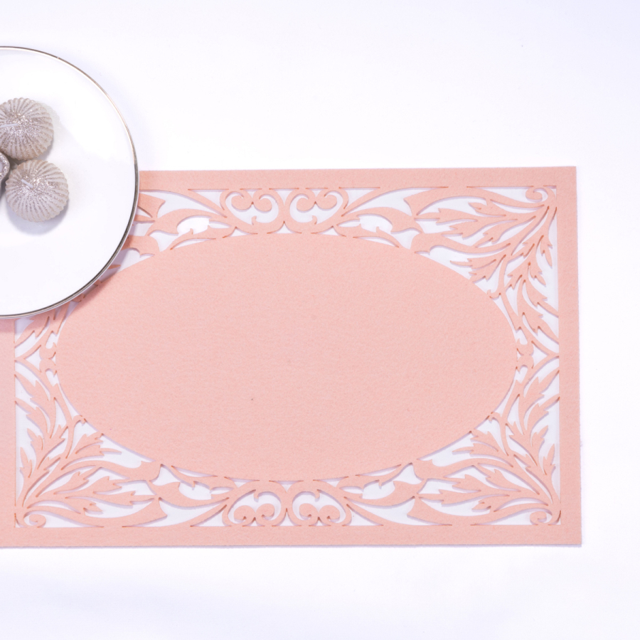 Felt placemat, powder color, 29x45 cm / 2 pieces - 1